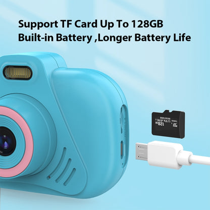 DC502 2.4-Inch 16X Zoom 2.7K Video Recording Children Digital Camera, Color: Blue + 32G(AU Plug) - Children Cameras by PMC Jewellery | Online Shopping South Africa | PMC Jewellery | Buy Now Pay Later Mobicred