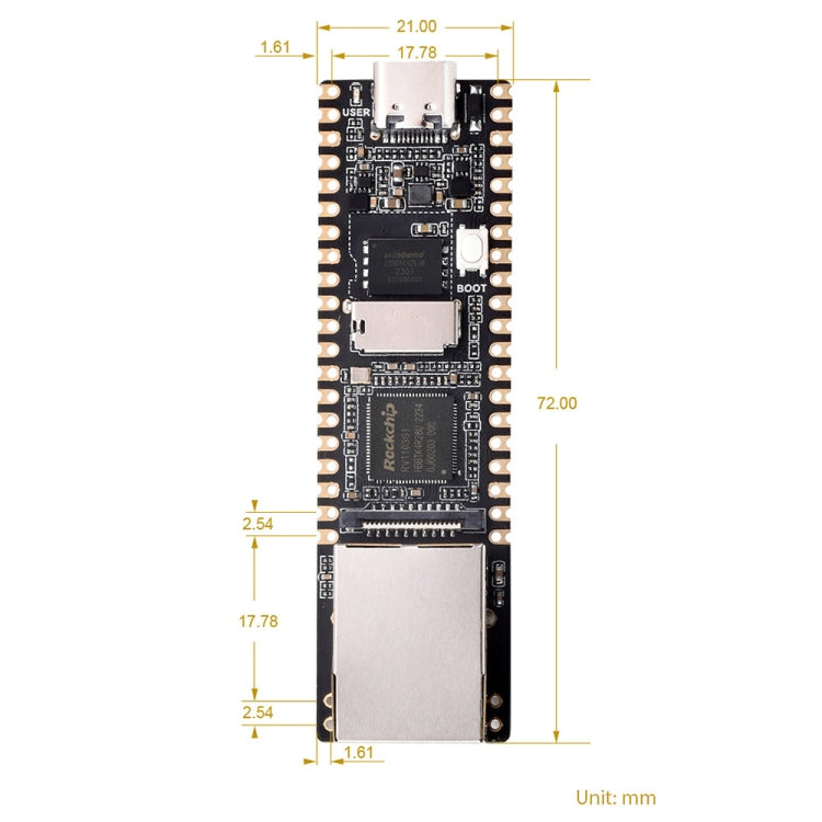 Waveshare LuckFox Pico Plus RV1103 Linux Micro Development Board, With Ethernet Port with Header - free shipping - PMC TechLife - Order now!