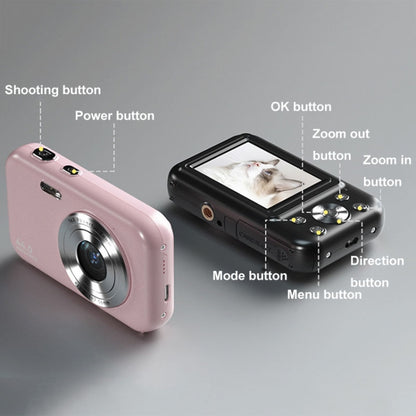 DC406L 2.4-Inch 1080P Mini HD 16X Zoom Digital Camera Home Children Camera US Plug(Pink) - Children Cameras by PMC Jewellery | Online Shopping South Africa | PMC Jewellery | Buy Now Pay Later Mobicred