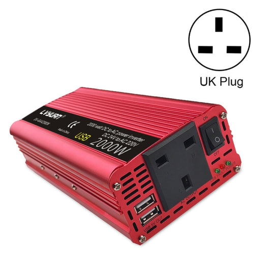 LVYUAN Car Inverter Dual USB Power Converter, Specification: 12V to 220V 2000W UK Plug - Modified Square Wave by PMC Jewellery | Online Shopping South Africa | PMC Jewellery | Buy Now Pay Later Mobicred