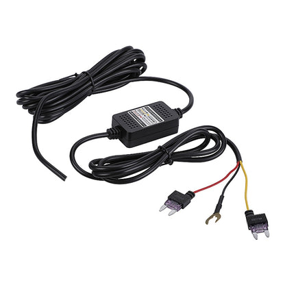 H516 Recording Step-down Line Shrinkage Video Car Charger Line Parking Monitoring Three-Core Power Cord, Model: With Fuse(Mini Left Elbow) - Cables & Connectors by PMC Jewellery | Online Shopping South Africa | PMC Jewellery | Buy Now Pay Later Mobicred