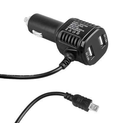 H519 Car Charger Driving Recorder Power Cord Dual USB With Display Charging Line, Specification: Micro Right Elbow - Cigar Socket by PMC Jewellery | Online Shopping South Africa | PMC Jewellery | Buy Now Pay Later Mobicred