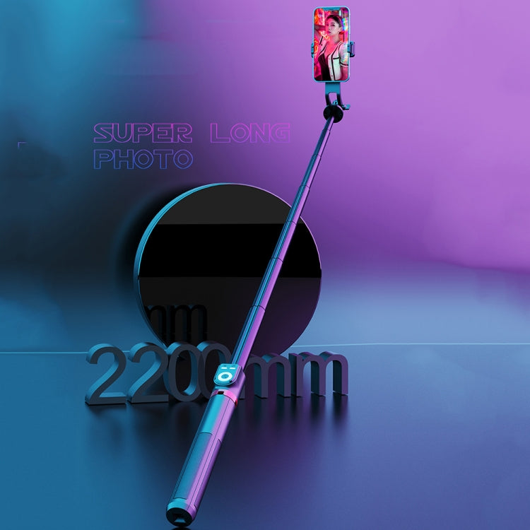 360-Degree Rotating Foldable Bluetooth Selfie Sticks Live Stand, Spec: P220 TK (Double Clip) - Selfie Sticks by PMC TechLife | Online Shopping South Africa | PMC TechLife | Buy Now Pay Later Mobicred