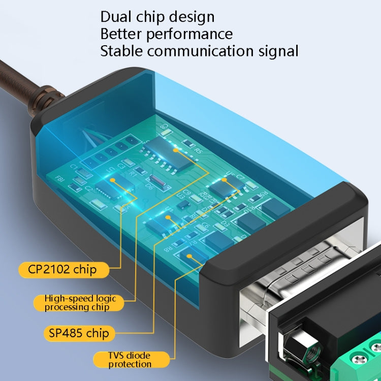 DTECH DT-5019 USB to RS485 / RS422 Conversion Cable, FT232 Chip, Length: 1.5m - RS485 / RS232 Series by DTECH | Online Shopping South Africa | PMC Jewellery