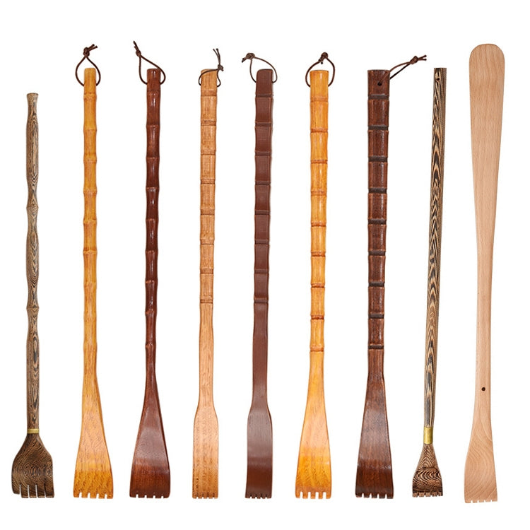 BQR01 Back Scratcher Long Handle Wooden Massage Scratcher, Style: Bamboo Section Red - free shipping - PMC TechLife - Order now!