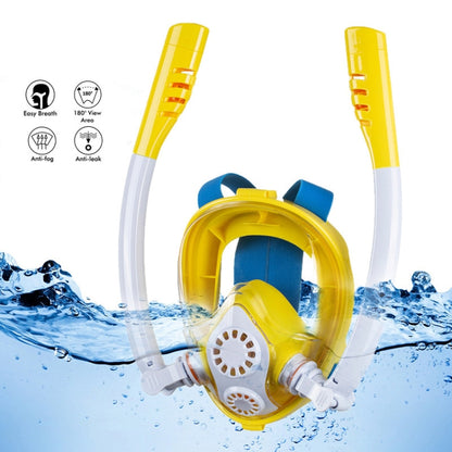 Kids Double Tube Full Dry Silicone Diving  Snorkeling Mask Swimming Glasses, Size: XS(White Pink) - Diving Mask by PMC Jewellery | Online Shopping South Africa | PMC Jewellery | Buy Now Pay Later Mobicred