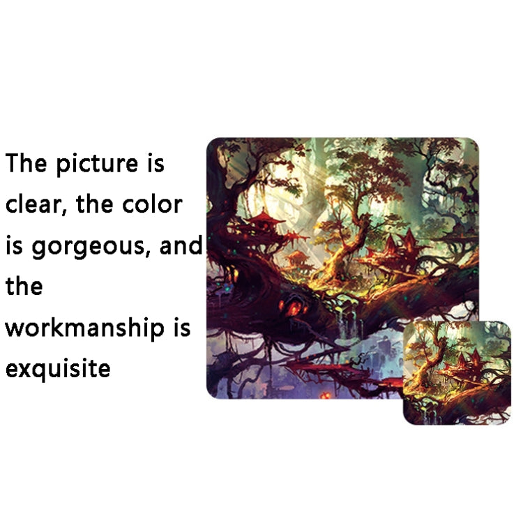 Hand-Painted Fantasy Pattern Mouse Pad, Size: 300 x 800 x 5mm Seaming(5 Volcanic Tree) - Mouse Pads by PMC TechLife | Online Shopping South Africa | PMC TechLife | Buy Now Pay Later Mobicred