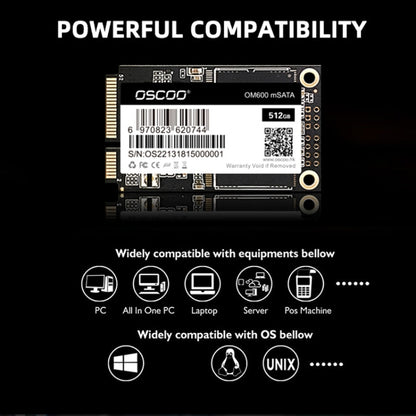 OSCOO OM600 MSATA Computer Solid State Drive, Capacity: 128GB - Solid State Drives by OSCOO | Online Shopping South Africa | PMC Jewellery | Buy Now Pay Later Mobicred