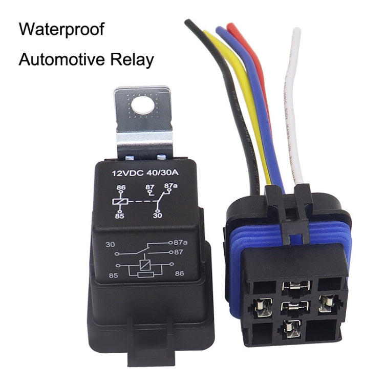 1040 5 Pin Waterproof Integrated Automotive Relay With Bracket, Rated voltage: 24V - Relays by PMC Jewellery | Online Shopping South Africa | PMC Jewellery | Buy Now Pay Later Mobicred