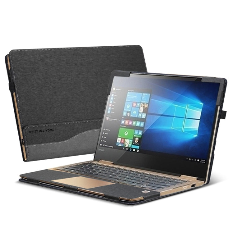 Laptop PU Leather Protective Case For Lenovo Yoga 720-13(Gentleman Gray) - 13.3 inch by PMC Jewellery | Online Shopping South Africa | PMC Jewellery | Buy Now Pay Later Mobicred