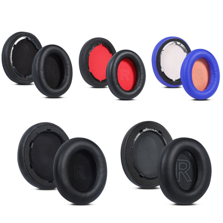 2pcs Protein Leather Sponge Earphone Cover For Anker Soundcore Life Q10 (Black) - Earmuff & Pad by PMC Jewellery | Online Shopping South Africa | PMC Jewellery | Buy Now Pay Later Mobicred