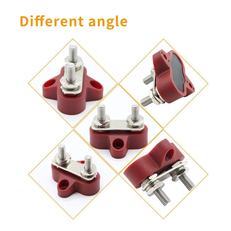 Double Terminal Block Spiral Fixed Wire Connector, Color: M8 Red - Booster Cable & Clip by PMC Jewellery | Online Shopping South Africa | PMC Jewellery | Buy Now Pay Later Mobicred