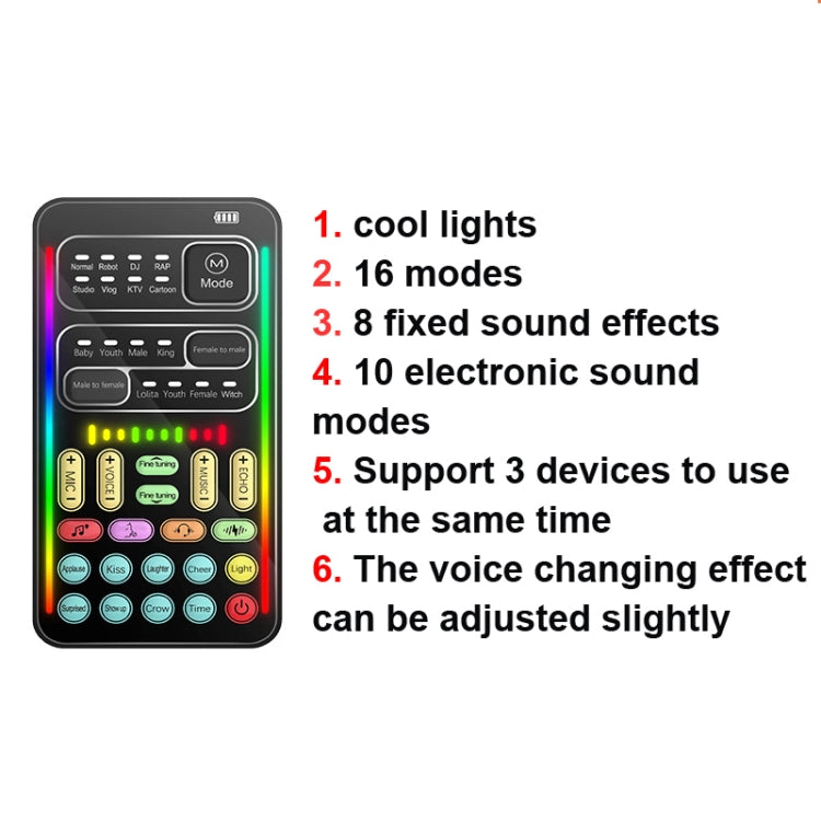 i9  Voice Changer Game Live Broadcast Mobile Computer Sound Card - Live Sound Effects Processors by PMC TechLife | Online Shopping South Africa | PMC TechLife | Buy Now Pay Later Mobicred