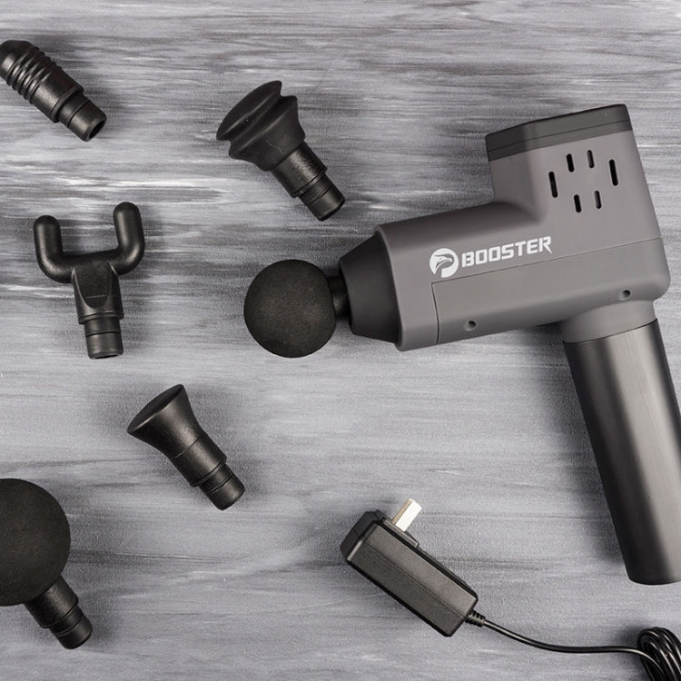 Booster T  Deep Muscle Relaxation Massage Gun,EU Plug  2500mAh With 6 Massage Head(Gray) - free shipping - PMC TechLife - Order now!