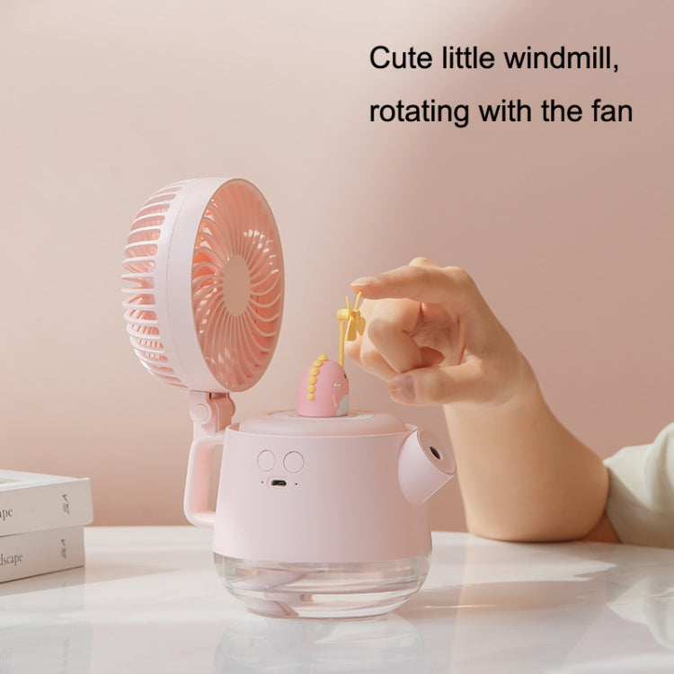 A04a USB Cute Pet Kettle Spray Desktop Fan(Pink Small Dinosaur) - Electric Fans by PMC TechLife | Online Shopping South Africa | PMC TechLife | Buy Now Pay Later Mobicred