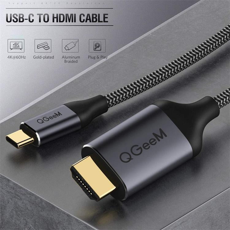 QGeeM QG-UA09 Type-C To HDMI Cable 1.8m - free shipping - PMC Jewellery - Order now!