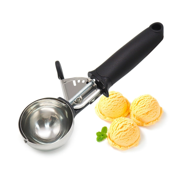 Stainless Steel Spring Ice Cream Scoop Fruit Scooper(Black) - Cutlery Sets by PMC Jewellery | Online Shopping South Africa | PMC Jewellery | Buy Now Pay Later Mobicred