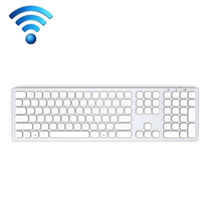 K9500 110 Keys 2.4G+Bluetooth Dual Mode Mute Office Wireless Keyboard(Silver White) - Wireless Keyboard by PMC Jewellery | Online Shopping South Africa | PMC Jewellery | Buy Now Pay Later Mobicred