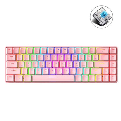 ZIYOU LANG T8 68 Keys RGB Luminous Gaming Mechanical Keyboard, Cable Length:1.6m(Pink Green Shaft) - Wired Keyboard by ZIYOU LANG | Online Shopping South Africa | PMC Jewellery | Buy Now Pay Later Mobicred