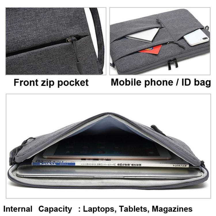 Zipper Type Polyester Business Laptop Liner Bag, Size: 11.6 Inch(Black) - 10 - 11 inch by PMC TechLife | Online Shopping South Africa | PMC TechLife | Buy Now Pay Later Mobicred