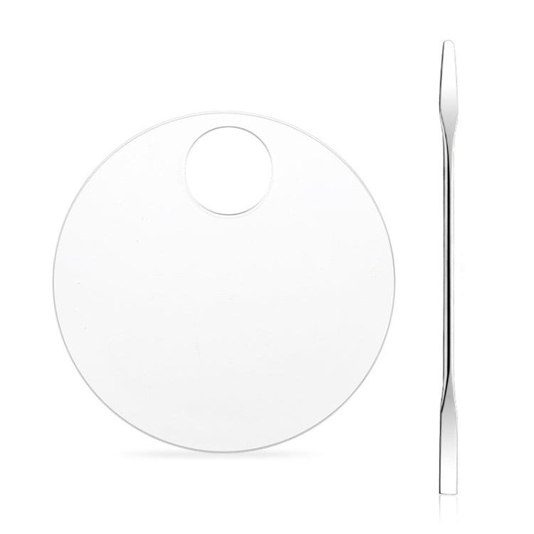 Acrylic Makeups Manicure Transparent Palette With Color Stick, Specification: Round Plate+Stick - free shipping - PMC Jewellery - Order now!