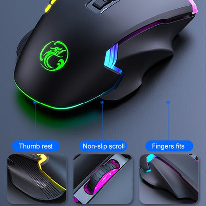 IMICE T70 8-Button 7200DPI RGB Lighting Programmable Wired Gaming Mouse, Cable Length: 1.8m(Black) - Wired Mice by IMICE | Online Shopping South Africa | PMC Jewellery | Buy Now Pay Later Mobicred