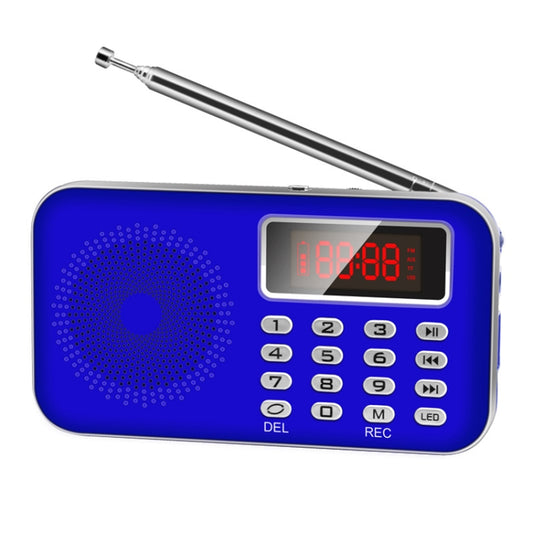 Y-619  FM/AM Mini Radio MP3 Rechargeable Music Player Support TF/SD Card with LED Display(Blue) - Radio Player by PMC Jewellery | Online Shopping South Africa | PMC Jewellery | Buy Now Pay Later Mobicred