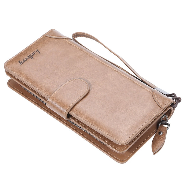 Baellerry S6701 Men Wallet Business Multi-card Mid-length Clutch Buckle Zipper Coin Purse(Brown) - Wallets by Baellerry | Online Shopping South Africa | PMC TechLife | Buy Now Pay Later Mobicred
