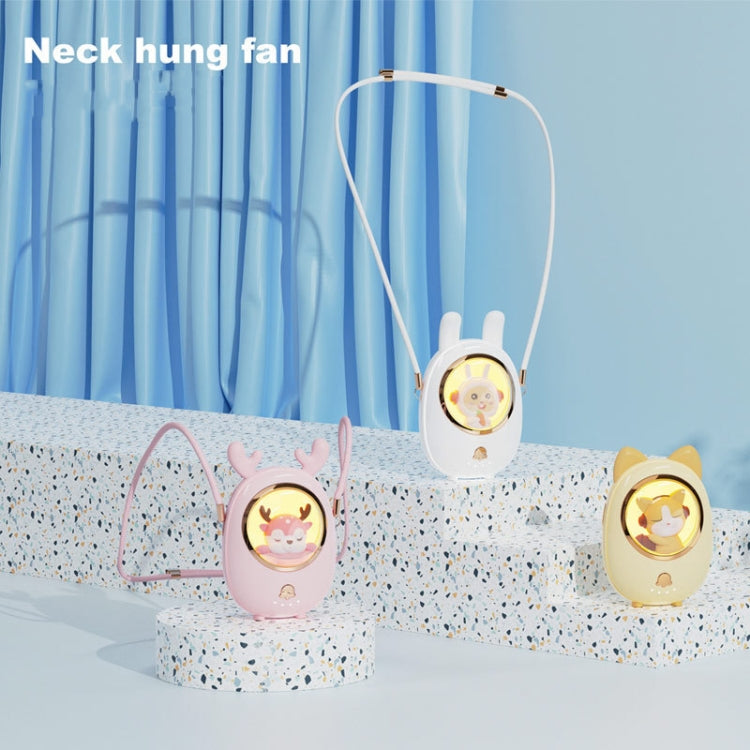 Star Pet Hanging Neck Fan USB Hand-Held Silent Luminous Fan(Yellow) - Electric Fans by PMC TechLife | Online Shopping South Africa | PMC TechLife | Buy Now Pay Later Mobicred