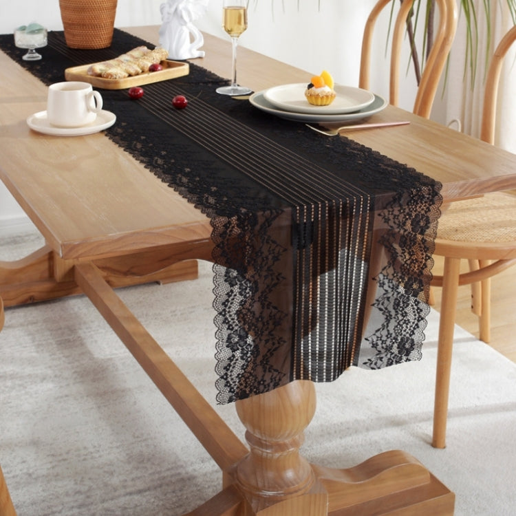 Romantic Lace Table Runner Wedding Decoration, Size: 90cm(Black Lace) - Tablecloths & Table Mats by PMC Jewellery | Online Shopping South Africa | PMC Jewellery