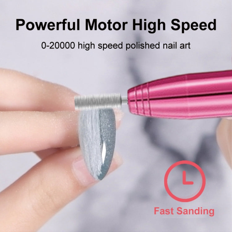 Aluminum Alloy Nail Grinding Machine USB Electric Nail Polish Remover(Rose Pink) - Grinding Tools & Accessories by PMC Jewellery | Online Shopping South Africa | PMC Jewellery | Buy Now Pay Later Mobicred