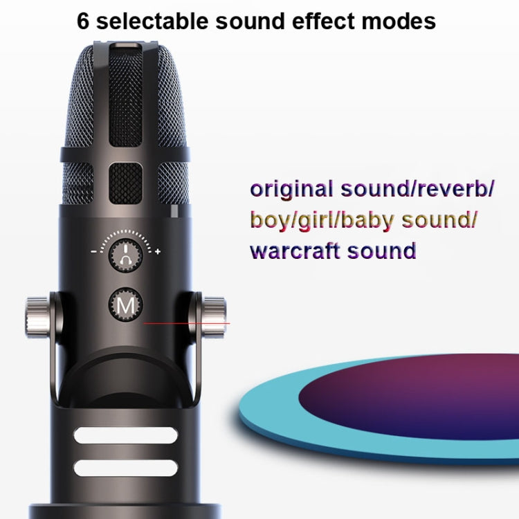 M9 RGB Condenser Microphone Built-in Sound Card,Style: Computer+Type-C+8pin+ 32G - Microphone by PMC Jewellery | Online Shopping South Africa | PMC Jewellery | Buy Now Pay Later Mobicred