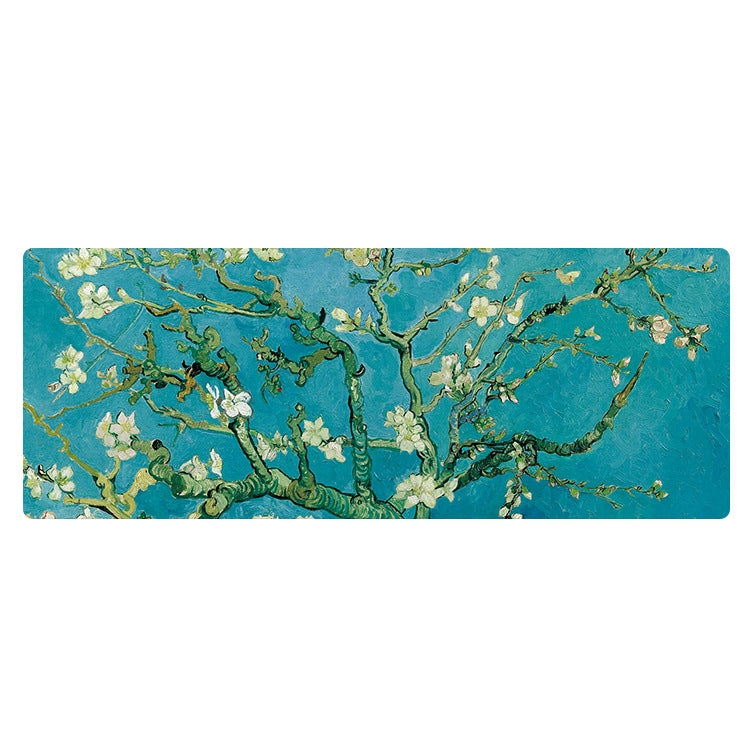 400x900x5mm Locked Am002 Large Oil Painting Desk Rubber Mouse Pad(Apricot Flower) - Mouse Pads by PMC Jewellery | Online Shopping South Africa | PMC Jewellery | Buy Now Pay Later Mobicred