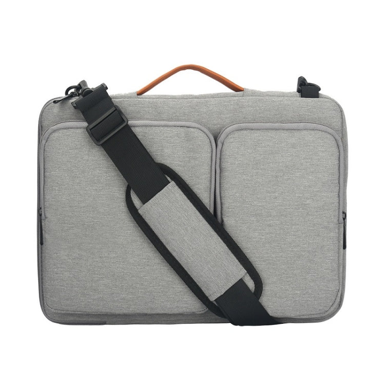 Nylon Waterproof Laptop Bag With Luggage Trolley Strap, Size: 13.3-14 inch(Light Grey) - 14.1 inch by PMC Jewellery | Online Shopping South Africa | PMC Jewellery | Buy Now Pay Later Mobicred