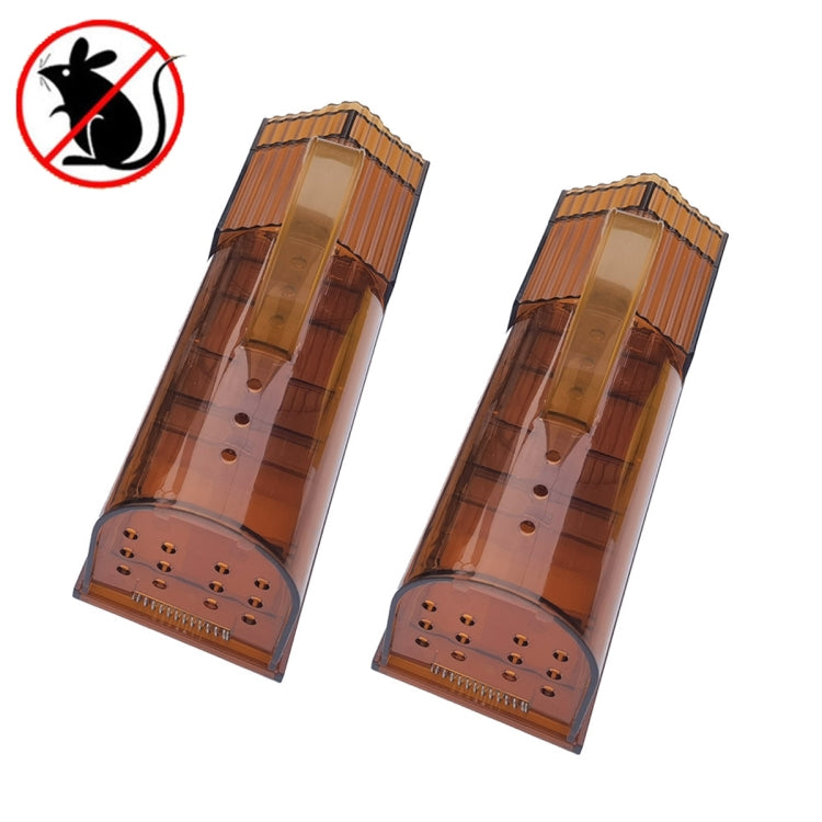 2 PCS  Large Plastic Mousetrap Mouse Cage Pedal Trap(Brown) - Traps by PMC TechLife | Online Shopping South Africa | PMC TechLife | Buy Now Pay Later Mobicred