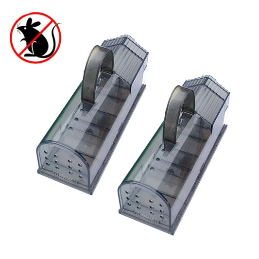 2 PCS  Large Plastic Mousetrap Mouse Cage Pedal Trap(Grey) - Traps by PMC Jewellery | Online Shopping South Africa | PMC Jewellery | Buy Now Pay Later Mobicred