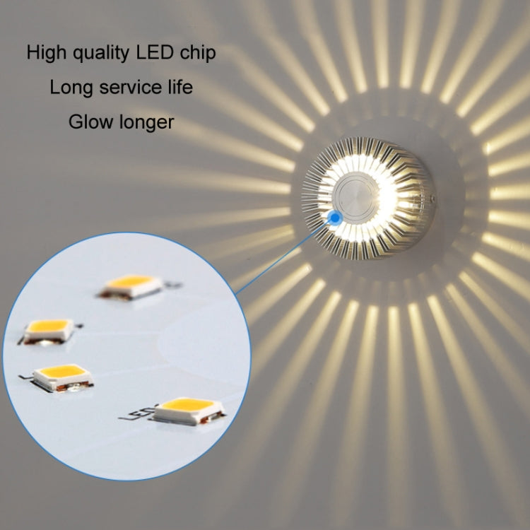 LED Aluminum Aisle Light Sunflower Corridor Lamp Decorative Light, Power source: Visible Installation 3W(Yellow) - Novelty Lighting by PMC TechLife | Online Shopping South Africa | PMC TechLife | Buy Now Pay Later Mobicred