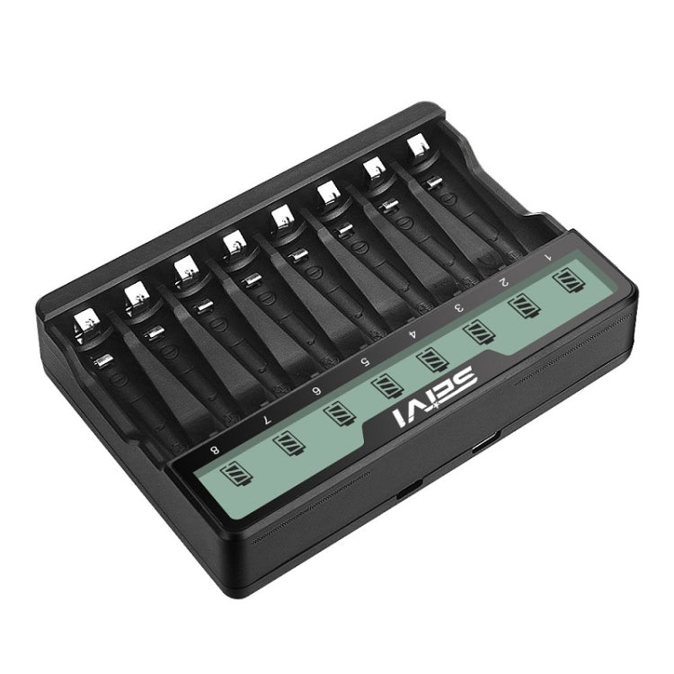 SEIVI On-Screen Eight-Slot Cradle Charging NiMH Battery USB Charger(SW-8NP) - free shipping - PMC TechLife - Order now!