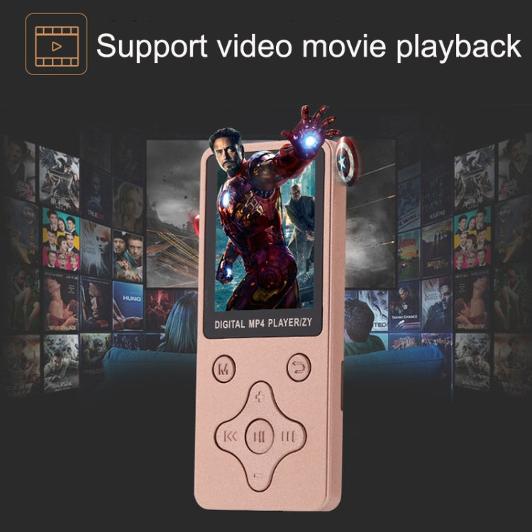 T68 Card Lossless Sound Quality Ultra-thin HD Video MP4 Player(Rose Gold) - MP4 Player by PMC Jewellery | Online Shopping South Africa | PMC Jewellery | Buy Now Pay Later Mobicred