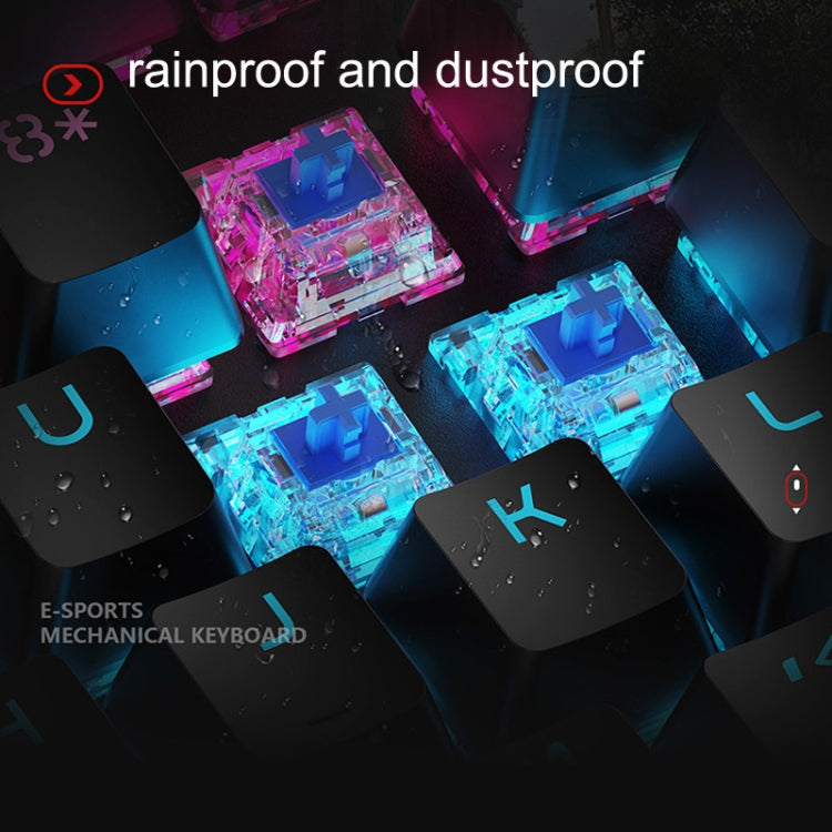 LANGTU K1000 104 Keys Game Luminous USB Handheld Wired Keyboard, Cable Length: 1.5m(Red Green Shaft) - free shipping - PMC Jewellery - Order now!