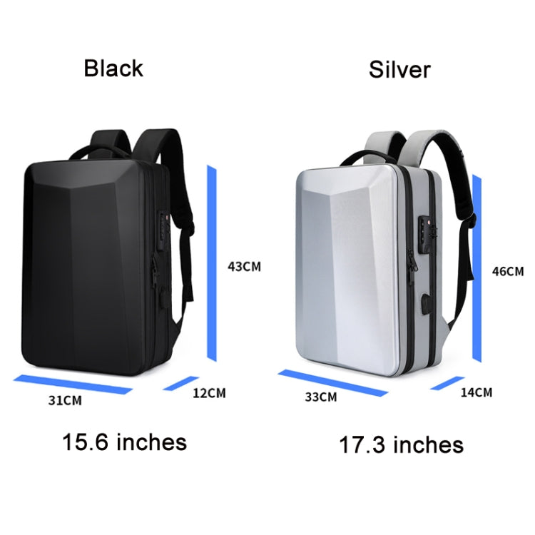 ABS Hard Shell Gaming Computer Backpack, Color: 17.3 inches (Black) - Backpack by PMC TechLife | Online Shopping South Africa | PMC TechLife