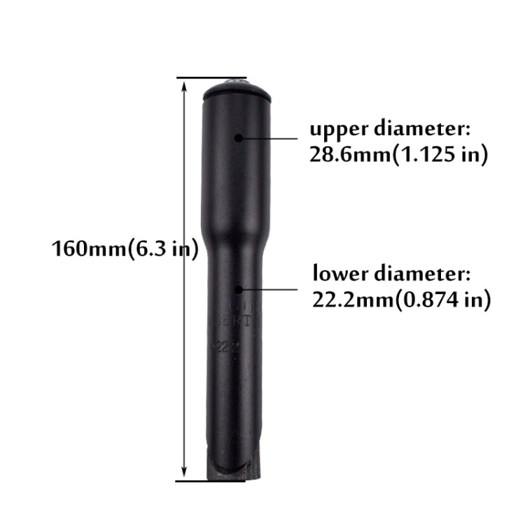 FMFXTR Road Bike Front Fork Stem Modified Height Increaser Handlebar Core Riser(22.2mm Black) - free shipping - PMc TechLife - Order now!