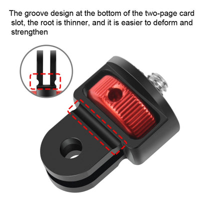 1/4 Inch Screw Converter Tripod Adapter for Sport Camera(Red Black) - Connection Mount by null | Online Shopping South Africa | PMC Jewellery | Buy Now Pay Later Mobicred