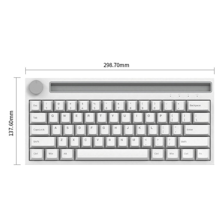 Ajazz K620T 62 Keys Bluetooth Wireless Dual Mode Mechanical Keyboard, Style: Pink Shaft (White) - Wireless Keyboard by Ajazz | Online Shopping South Africa | PMC Jewellery | Buy Now Pay Later Mobicred