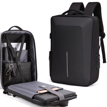 Men Business Shoulder USB External Interface Computer Bag, Color: 8001 Black - Backpack by PMC Jewellery | Online Shopping South Africa | PMC Jewellery | Buy Now Pay Later Mobicred