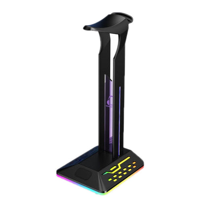 Dual USB RGB Color Changing Gaming Headset Stand(Black) - Headset Stand by PMC Jewellery | Online Shopping South Africa | PMC Jewellery | Buy Now Pay Later Mobicred