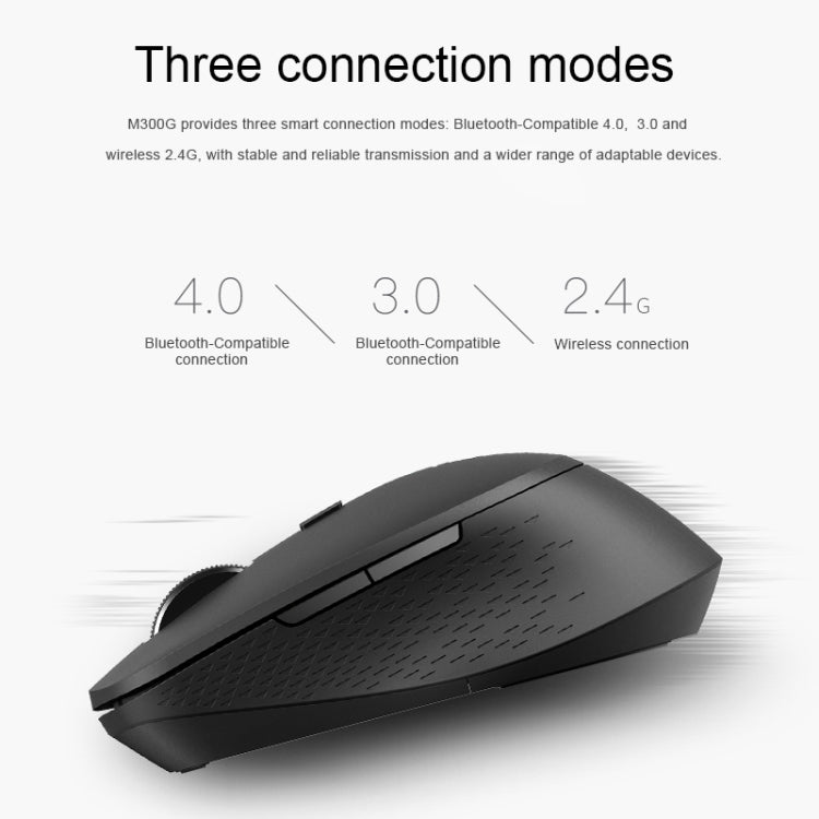 Rapoo M300G 1600DPI 3 Keys Laptop Office Silent Wireless Bluetooth Mouse(Blue) - Wireless Mice by Rapoo | Online Shopping South Africa | PMC Jewellery | Buy Now Pay Later Mobicred