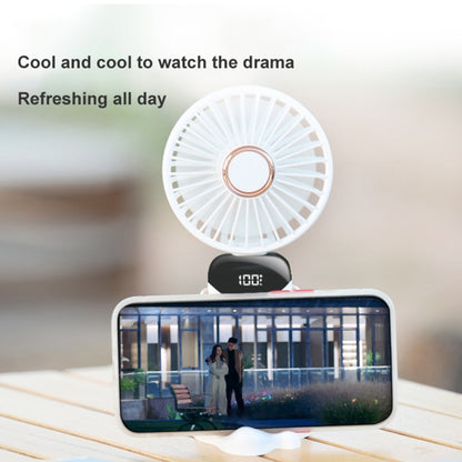 USB Handheld Digital Display Folding Aromatherapy Fan, Battery Capacity: 4000mAh(N15 Deep Sea Blue) - Electric Fans by PMC Jewellery | Online Shopping South Africa | PMC Jewellery | Buy Now Pay Later Mobicred