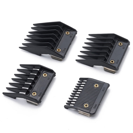 4 In 1 Hair Clipper Limit Comb Barber Tool Accessories(Black) - Hair Trimmer by PMC Jewellery | Online Shopping South Africa | PMC Jewellery