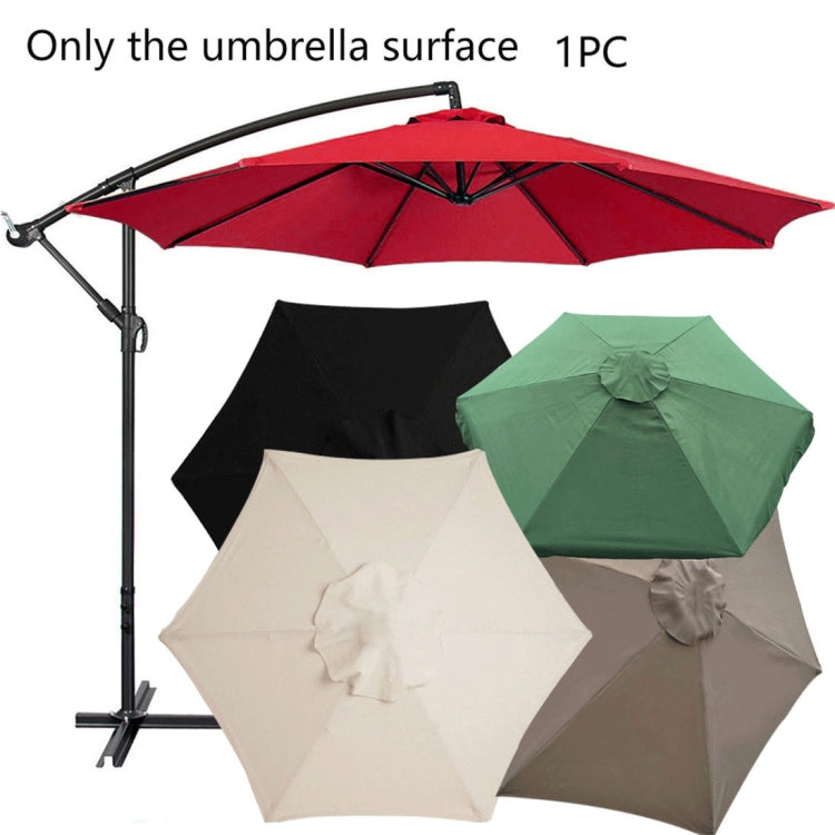 Polyester Parasol Replacement Cloth Round Garden Umbrella Cover, Size: 3m 6 Ribs(Creamy-white) - Patio Umbrella by PMC Jewellery | Online Shopping South Africa | PMC Jewellery